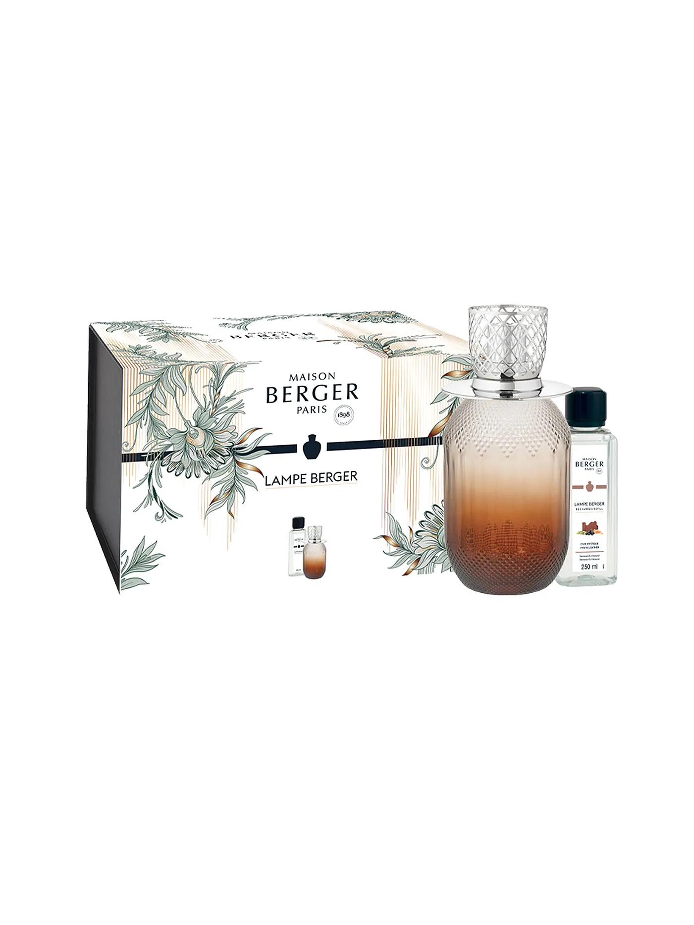 MAISON BERGER PARIS | Lampe Berger Set EVANESCENCE FAUVE +250ml Mystic Leather | 